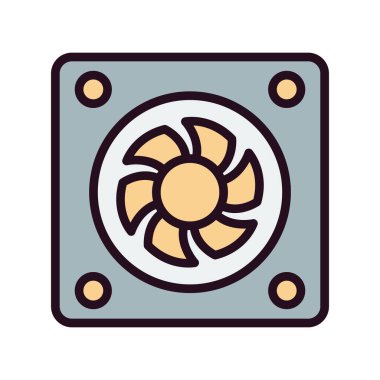 Web tasarımı için fan vektör illüstrasyonu.