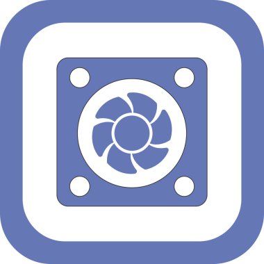 Web tasarımı için fan vektör illüstrasyonu.