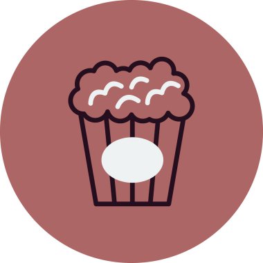 patlamış mısır simgesi, vektör illüstrasyonu