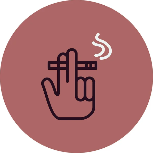 Hand Cigarette Icon Vector Illustration — Stock Vector