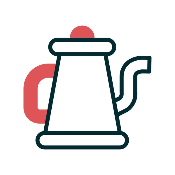 Café Hervidor Vector Icono — Vector de stock