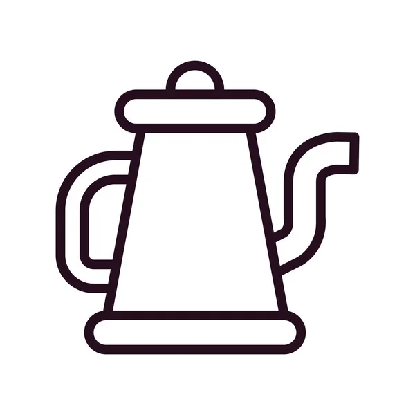 Café Hervidor Vector Icono — Vector de stock