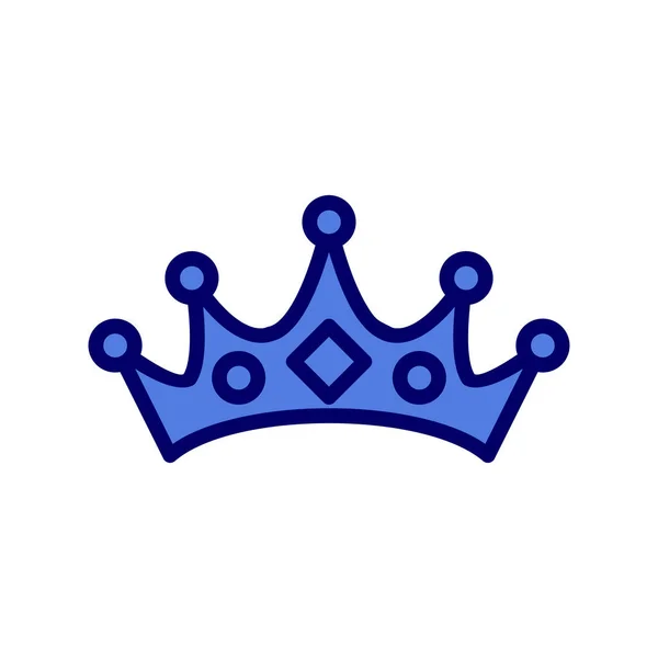 Coroa Ícone Vetor Ilustração — Vetor de Stock