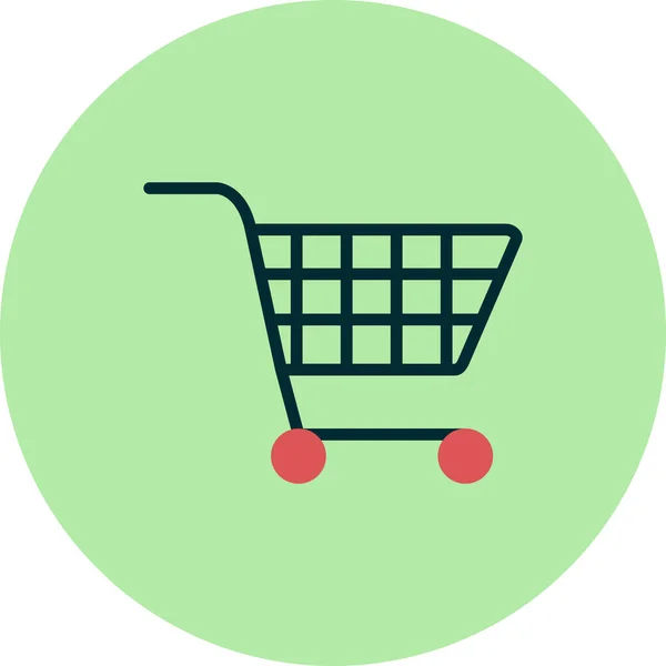 Icono Del Carrito Compras Ilustración Del Vector — Vector de stock