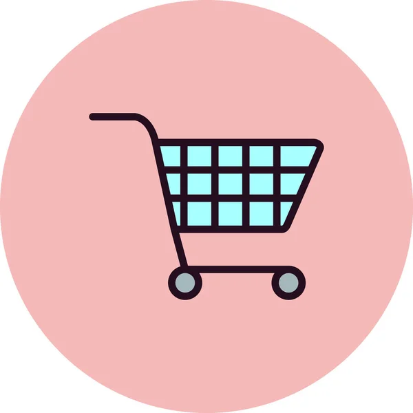 Shopping Cart Vector Illustration Icon — Vector de stock