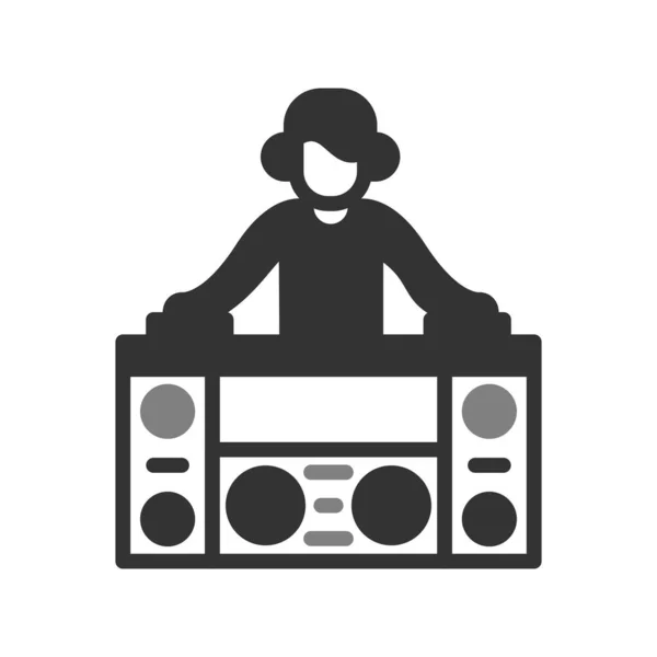 Icono Del Reproductor Esquema Ilustración Iconos Vectoriales Radio Para Web — Vector de stock