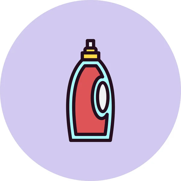 Vector Illustration Cleaning Liquid Detergent Icon — Stock Vector