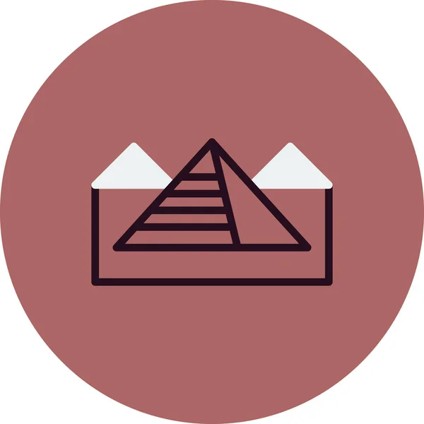 Vektorillustration Eines Pyramidensymbols Ägypter — Stockvektor