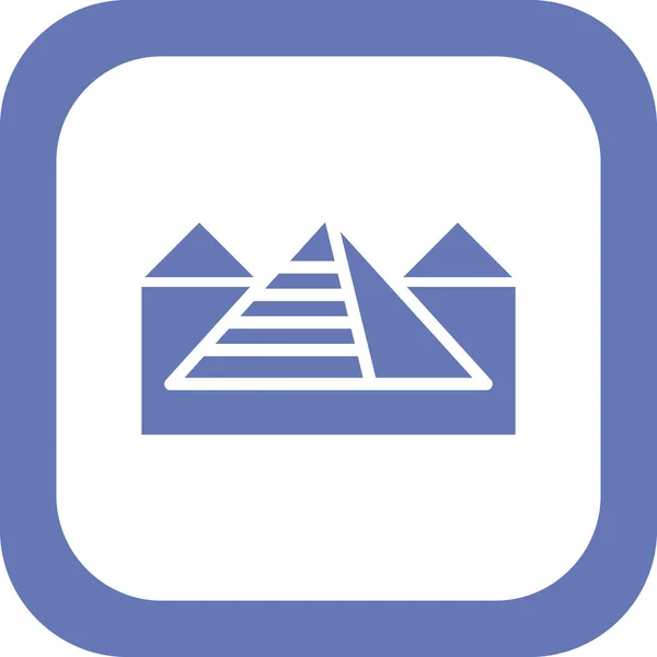 Illustration Vectorielle Une Icône Pyramidale Égyptien — Image vectorielle