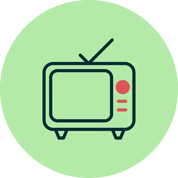 Іконка Телевізора Векторний Дизайн Ілюстрація — стоковий вектор