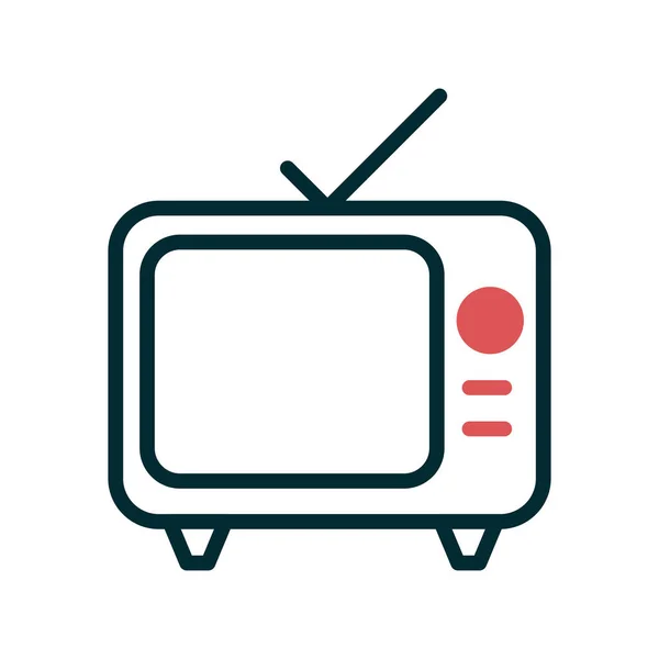 Іконка Телевізора Векторний Дизайн Ілюстрація — стоковий вектор