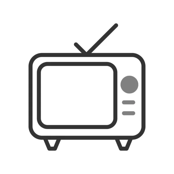 テレビ アイコン ベクトル設計図 — ストックベクタ