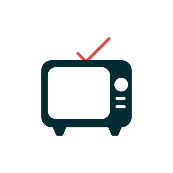 Icono Televisión Vector Diseño Ilustración — Archivo Imágenes Vectoriales