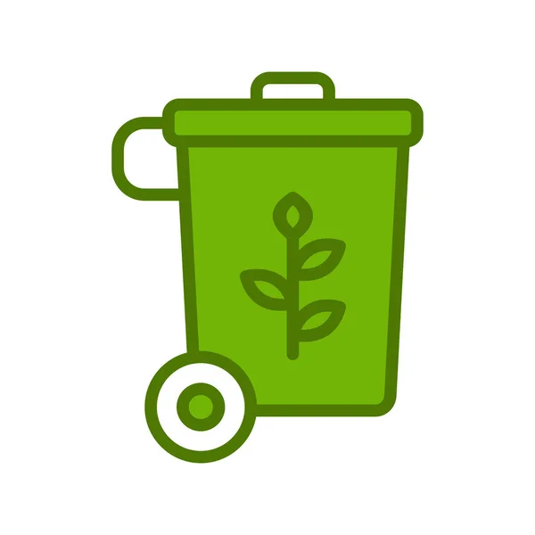 Trash Bin Icon Vector Illustration — Stock Vector