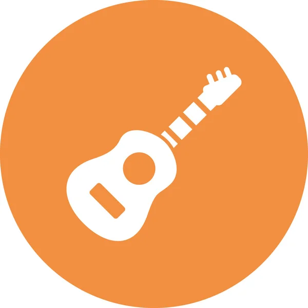 Guitarra Icono Web Ilustración Simple — Archivo Imágenes Vectoriales
