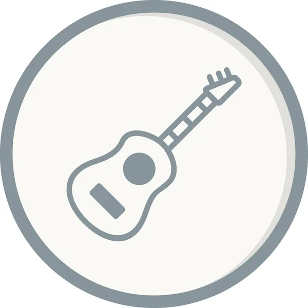 Guitarra Ícone Web Ilustração Simples — Vetor de Stock