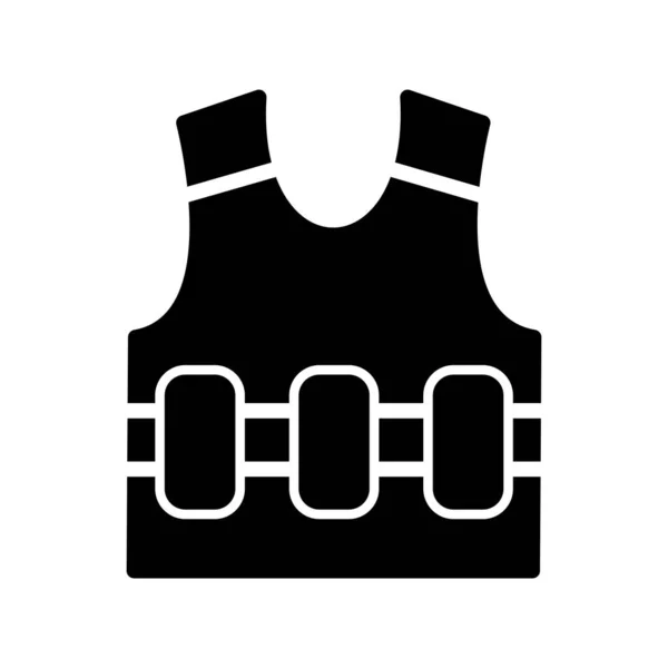 Vest Pictogram Vector Geïsoleerd Witte Achtergrond Voor Web Mobiele App — Stockvector