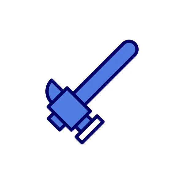 Hammer Icon Vector Značka Tenké Čáry Izolovaný Obrysový Symbol Ilustrace — Stockový vektor