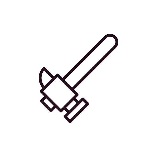Hammer Icon向量 细线标志 孤立的等高线符号说明 — 图库矢量图片