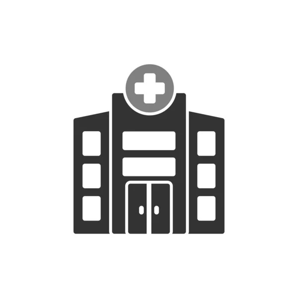 Лікарня Будівля Значок Векторні Ілюстрації — стоковий вектор