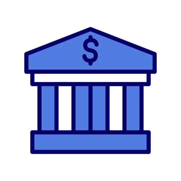 Дизайн Векторной Иллюстрации Здания Банка — стоковый вектор