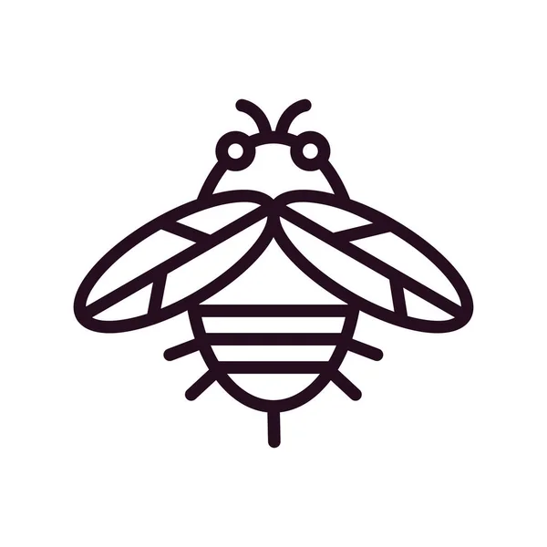 白色背景上可爱的蜜蜂 — 图库矢量图片