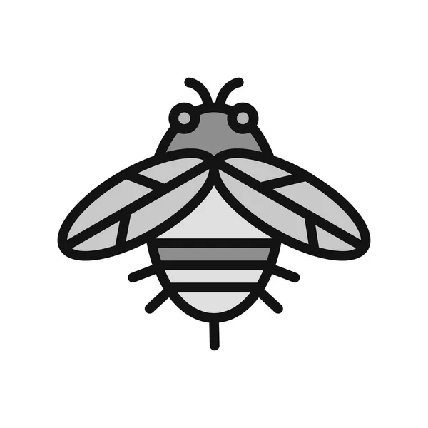Милая Пчела Белом Фоне — стоковый вектор