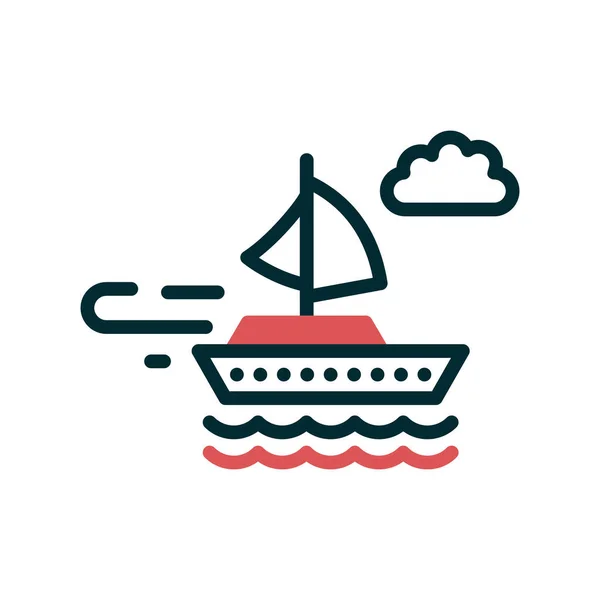 Boat Icon Vector Illustration — Stock vektor