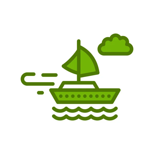 Boat Icon Vector Illustration — Vetor de Stock