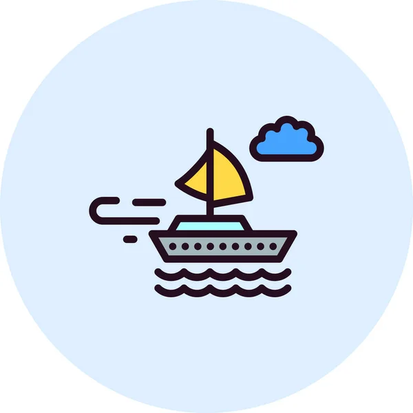 Boat Icon Vector Illustration —  Vetores de Stock