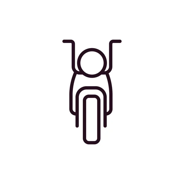 Motorrad Ikone Vektor Illustration Grafik Design — Stockvektor