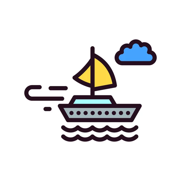 Boat Icon Vector Illustration — Διανυσματικό Αρχείο