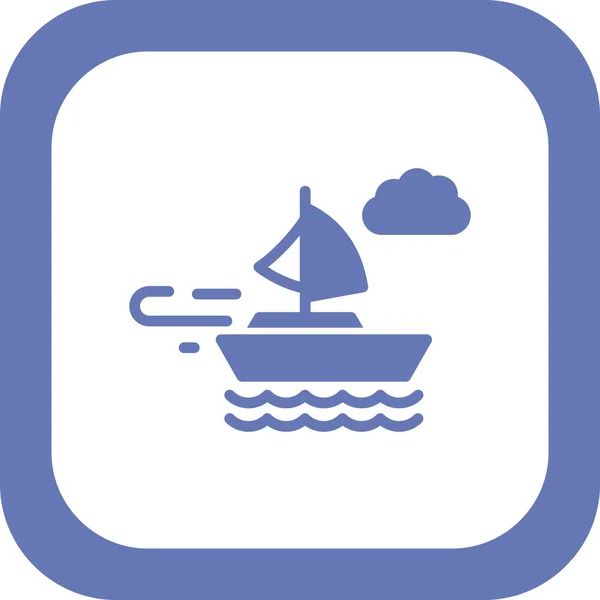 Boat Icon Vector Illustration — Vetor de Stock