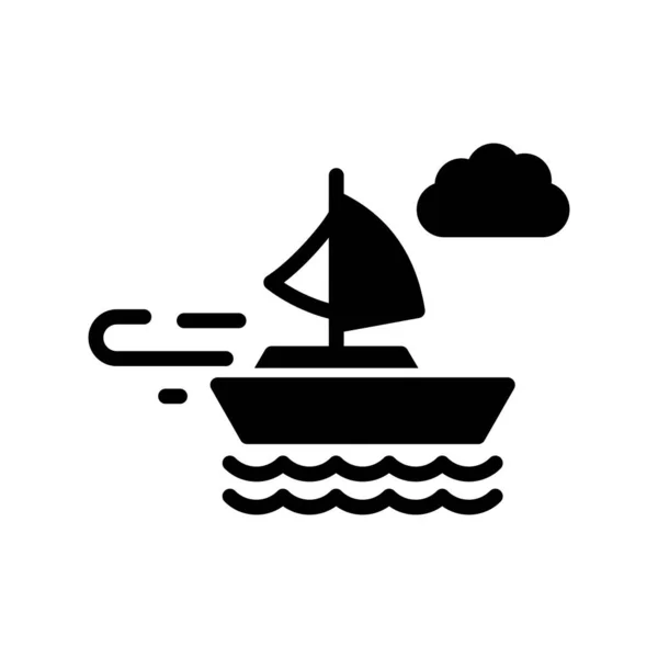 Boat Icon Vector Illustration — Stock Vector