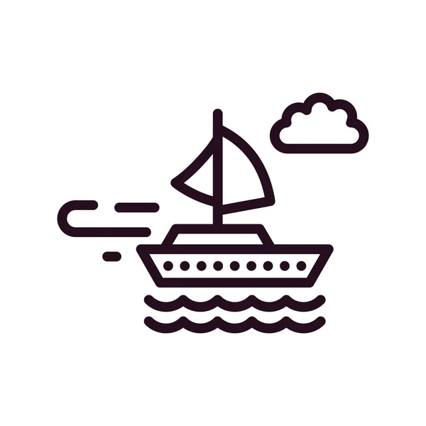 Boat Icon Vector Illustration — Image vectorielle