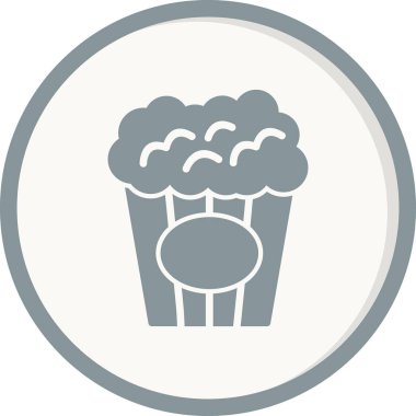 patlamış mısır simgesi, vektör illüstrasyonu