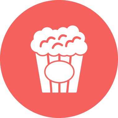 patlamış mısır simgesi, vektör illüstrasyonu