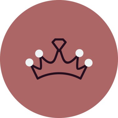 taç simgesi vektör illüstrasyonu