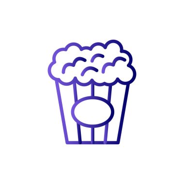 patlamış mısır simgesi, vektör illüstrasyonu