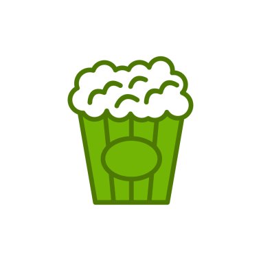 patlamış mısır simgesi, vektör illüstrasyonu