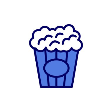 patlamış mısır simgesi, vektör illüstrasyonu