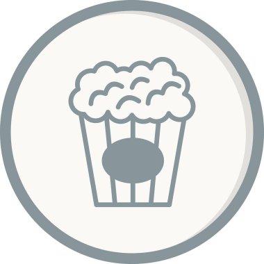 patlamış mısır simgesi, vektör illüstrasyonu