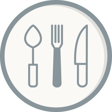 Çatal bıçak takımı, basit vektör illüstrasyon simgesi