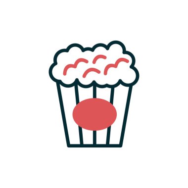 patlamış mısır simgesi, vektör illüstrasyonu