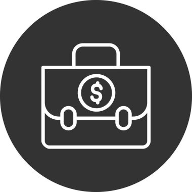 Portföy modern simgesinin vektör çizimi