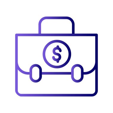 Portföy modern simgesinin vektör çizimi