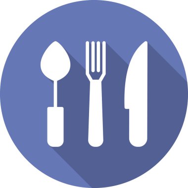 Çatal bıçak takımı, basit vektör illüstrasyon simgesi