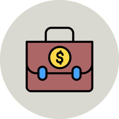 Portföy modern simgesinin vektör çizimi