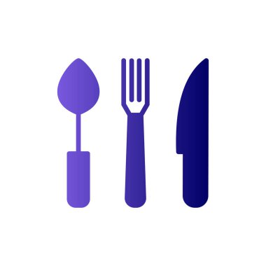Çatal bıçak takımı, basit vektör illüstrasyon simgesi