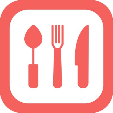 Çatal bıçak takımı, basit vektör illüstrasyon simgesi